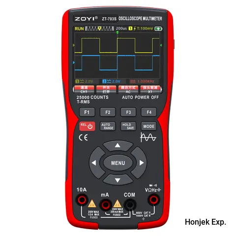 Zoyi ZT-703S handheld oscilloscope multimeter (2 channels for repair)