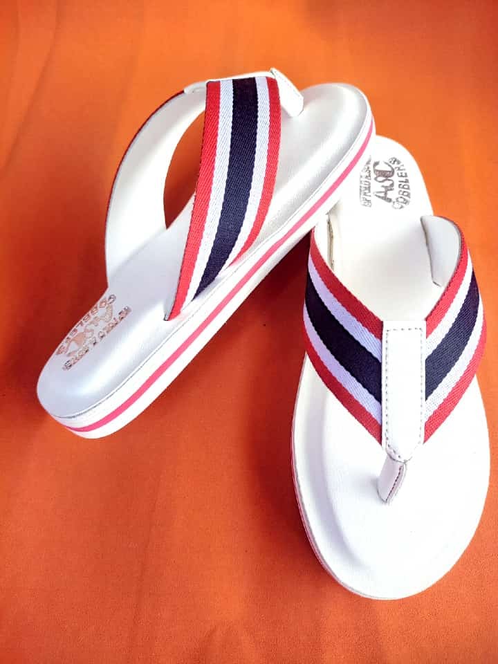 white red stripe pam'slippers