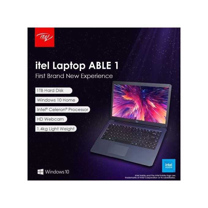 itel Intel® Celeron™ 4GB RAM, 1TB HDD 14" Win10 + Mouse