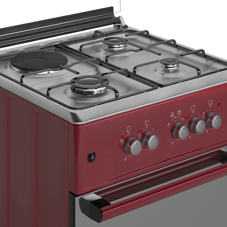 Maxi 60*60 (3+1) Burner Gas Cooker Red