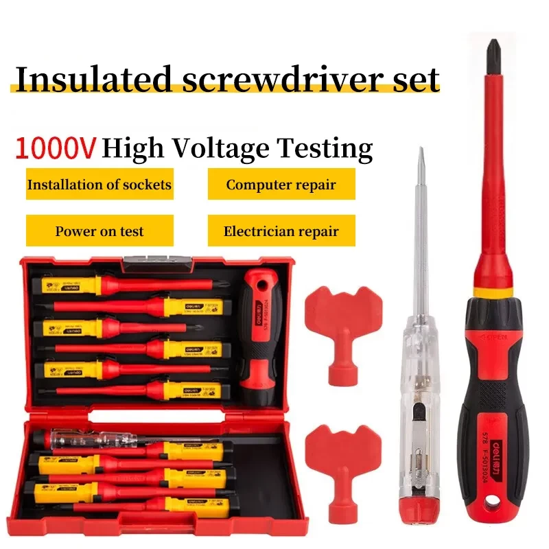 tool set 13-piece VDE head insulating electrician insulated chrome vanadium steel insulated screwdriver Electrician tool kit